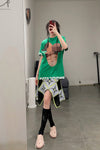 Walter Van BeirendonCK T-shirt AW22-23 8018 Green